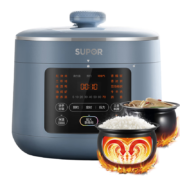 苏泊尔（SUPOR）猛火系列 电压力锅5L 无线测温 2000W 上蒸下煮 10分钟快速菜 SY-50FC8902Q球釜双胆高压锅