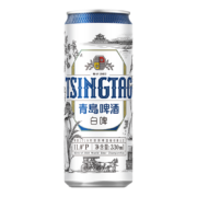 青岛啤酒（TsingTao）全麦白啤11度330ml*24听 整箱装 (20版) 年货送礼