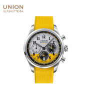 宇联（UNION GLASHUTTE SA）格拉苏蒂德国贝利士全球限量288枚黄熊猫盘机械男士计时码表