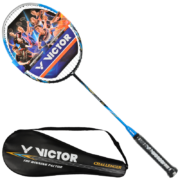 威克多VICTOR胜利羽毛球拍全碳素单拍 经典进攻型CHA-9500S蓝色穿线4U