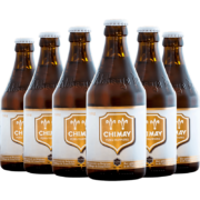 智美（Chimay）白帽啤酒 修道士精酿 啤酒 330ml*6瓶 比利时进口 年货送礼