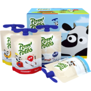 法优乐(Pompotes) 法国原装进口酸奶 常温儿童酸奶  宝宝零食非果泥 4口味混合装85g*8袋