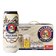 PLUS会员：PAULANER 保拉纳 十月啤酒节啤酒 500ml*6罐装带酒杯