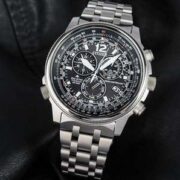 Citizen 西铁城 Promaster Pilot系列 CB5850-80E 三眼计时超级钛光动能五局电波男表