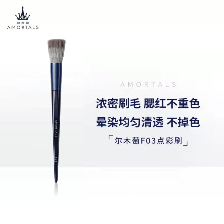 尔木萄 （AMORTALS）星系环游点彩刷 #F03 化妆刷腮红刷初学者专业单支装化妆工具 刷子带保护套