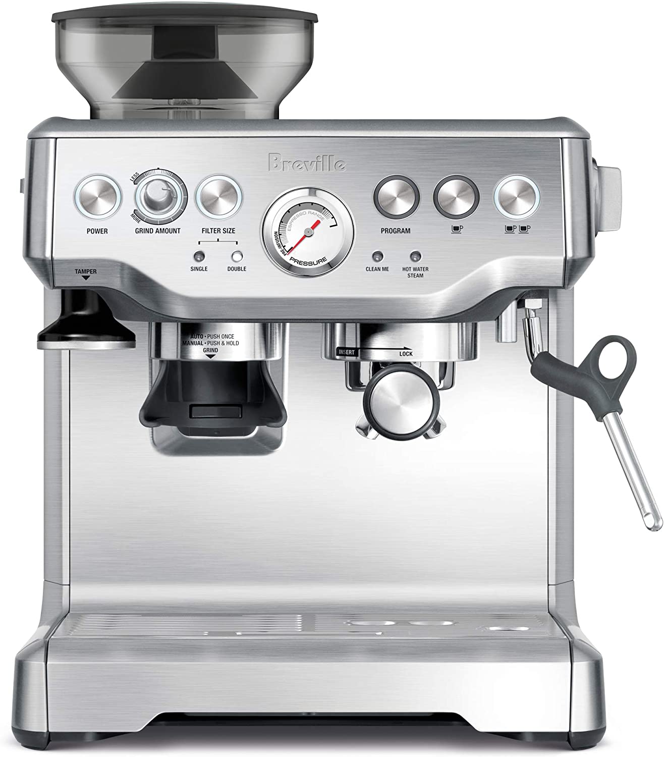 鉑富(breville)bes870 半自動意式咖啡機 家用 咖啡粉製作 多功能咖啡