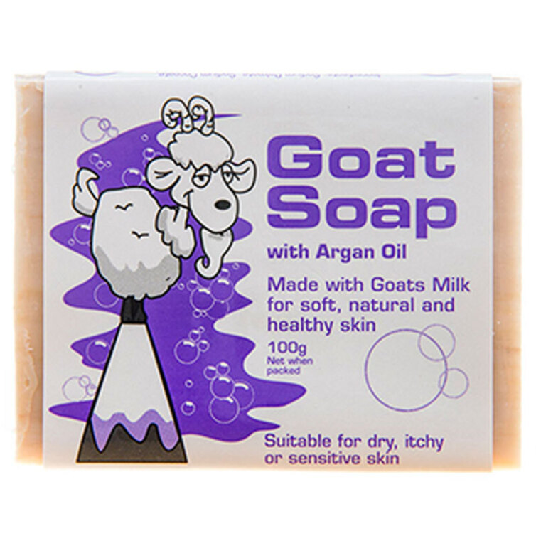 Goat soap澳洲正品摩洛哥坚果油味山羊奶皂100g*4块洁面沐浴补水滋润