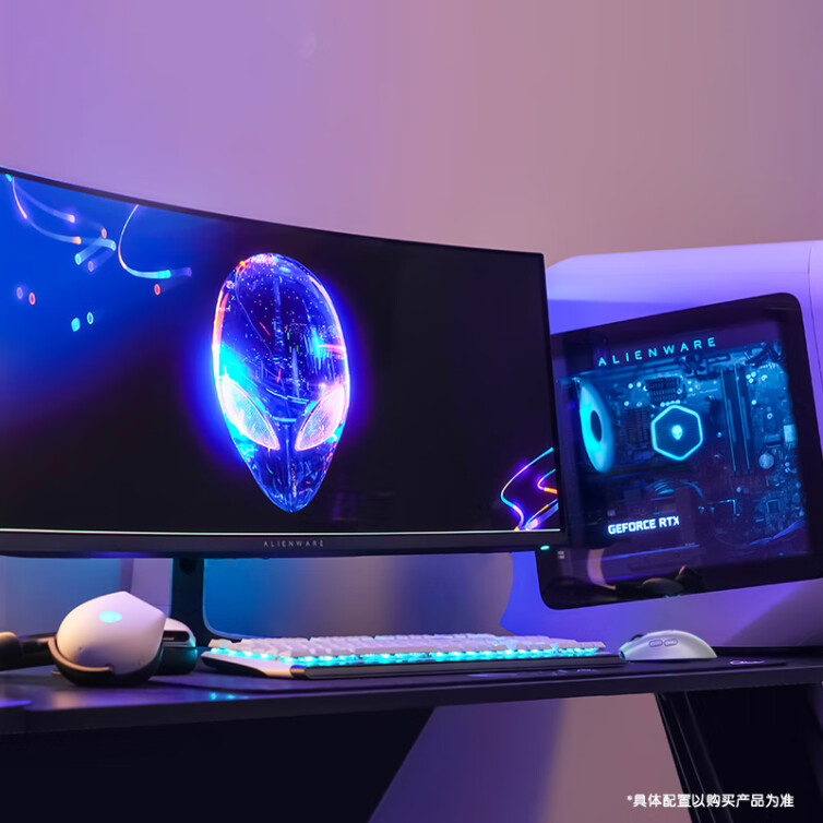 戴尔（DELL）34英寸 电竞显示器 准4K 144Hz 高刷 1ms 带鱼屏 HDR400 FreeSync 1800R 游戏娱乐 S3422DWG