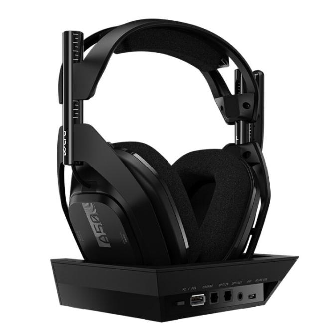 罗技（G）Astro A50 头戴式无线电竞游戏耳机 杜比7.1环绕声耳机耳麦+无线基座 内置音频控制器 PS4电脑耳机
