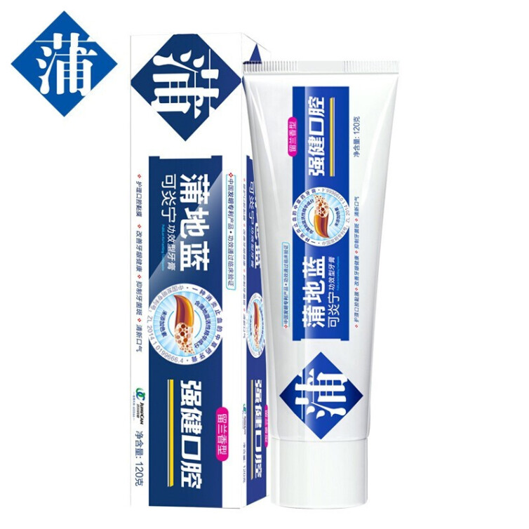 蒲地蓝牙膏强健口腔120g 留兰味 清新口气 改善牙周问题溃疡出血肿痛