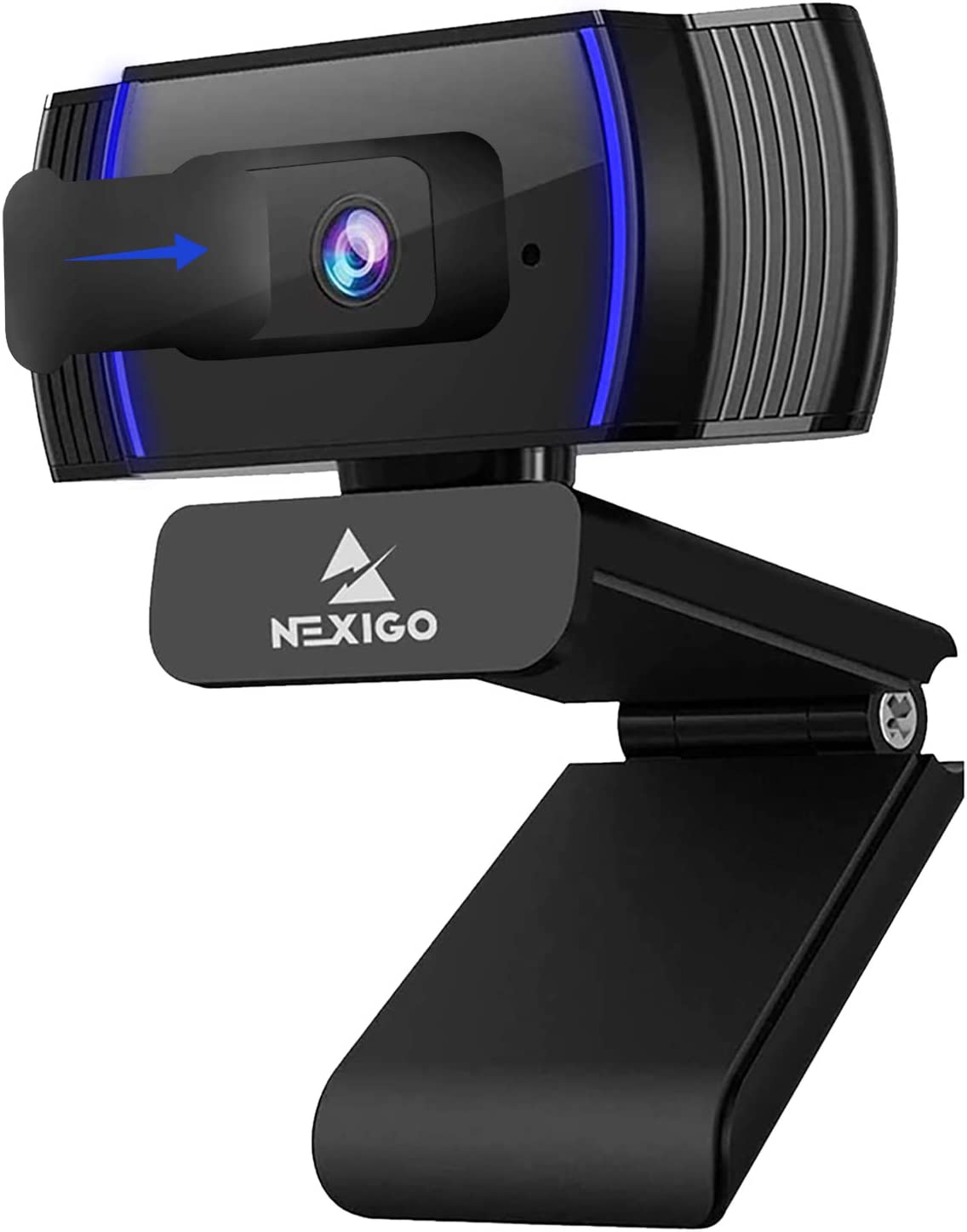 2020 NexiGo 1080p 网络摄像头带隐私盖和麦克风，自动对焦，降噪，高清 USB 网络摄像头，视频通话，录制，发布，流媒体，游戏
