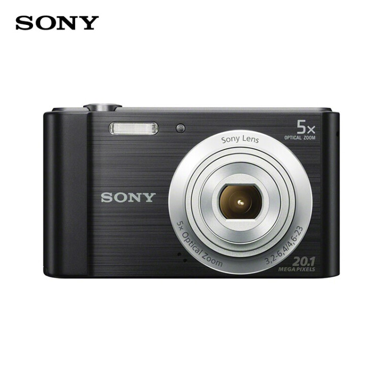 SONY 索尼 DSC-W830/W810/W800 便携相机/照相机/卡片机 高清摄像家用拍照 W800-黑色 官方标配(不含内存卡）