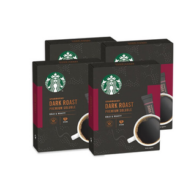 PLUS会员！STARBUCKS 星巴克 速溶黑咖啡组合装 深度烘焙4盒