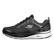 Skechers斯凯奇夏季情侣款魔幻波纹运动鞋轻便透气跑步鞋 220035-BKW 黑色/白色 男款 43