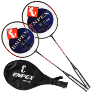 京东特价APP、有券的上：ENPEX 乐士 737 羽毛球拍 黑红 对拍