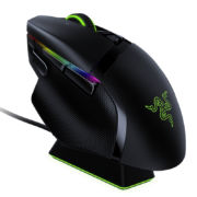 雷蛇(Razer)巴塞利斯蛇终极版双模无线鼠标(含底座) 右手通用型 RGB幻彩灯效 LOL/CS GO游戏鼠标 黑色