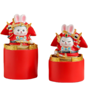 色豆（SEDOU）兔年吉祥物兔爷小兔子摆件新年会礼品套装礼物摆件手办居家装饰品