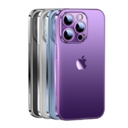 绿联iPhone14手机壳透明14promax新款适用苹果13手机磨砂14pro保护套14plus电镀13pro全包12软mini薄的11紫pm