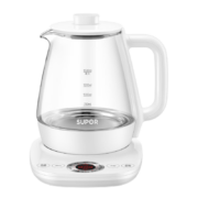 苏泊尔（SUPOR） 养生壶家用全自动玻璃电煮茶壶加厚煮茶器多功能养身烧水壶SW-15YT01 白色