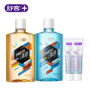 PLUS会员：Saky 舒客 专效清新漱口水 500ml*2瓶+赠送酵素专研牙膏 20g*2支