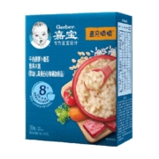 嘉宝婴儿高蛋白辅食牛肉胡萝卜番茄营养米粥198g新旧包装随机发