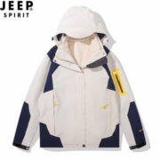 PLUS会员：吉普 JEEP 情侣款 风防水保暖外套 夹克 棉衣 冲锋衣