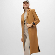 HUGO Hugo Boss 雨果·博斯 Mojeni 女士长款羊毛羊绒混纺大衣50475786