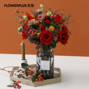 京东特价：FlowerPlus 花加 繁花混合鲜花 单次周一收花 含随机款花瓶