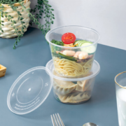 加厚密封！temeiJu 特美居 一次性饭盒便当盒带盖 500ml*50套
