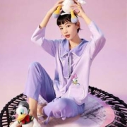 阪织屋&迪士尼联名  女士开衫牛奶丝家居服套装 2色