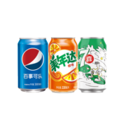 百事可乐 Pepsi 330ml*24罐 混合整箱装 上海百事可乐公司出品 (百事16美年达4七喜4）