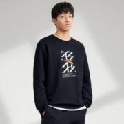 ANTA 安踏 运动卫衣圆领长袖户外冬季休闲舒适百搭纯色运动上衣男士套头卫衣