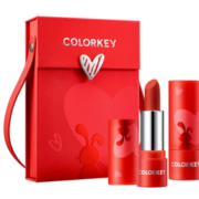colorkey 珂拉琪 心愿兔mini口红礼盒（MO1兔桃运+MO2免莓丽+MO3兔好柿+MO4兔吉利+MO5兔可可+MO6兔好运+赠 鲨鱼夹）