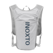 INOXTO 鹰图户外运动越野跑步登山双肩背包5L轻柔速干马拉松徒步骑行跑步双肩包送水袋和口哨591 浅灰配深蓝赠1.5升水袋