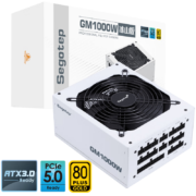 鑫谷（Segotep）GM1000W ATX3.0冰山版金牌全模组电源（原生PCIE5.0支持4090/全电压/台式白色电脑主机电源）