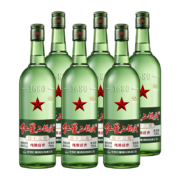 红星二锅头 白酒 43度  绿瓶大二 750ml*6瓶 整箱装 纯粮白酒 纯粮