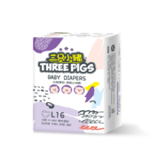 京东特价，需抢券：三只小猪 拉拉裤 3D轻薄芯亲肤 拉拉裤L16