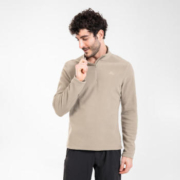 迪卡侬（DECATHLON）保暖绒衣户外抓绒衣男运动宽松秋摇粒绒外套QUMM 男款-藏青色 L