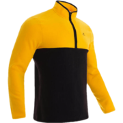 特价版、有券的上：迪卡侬 DECATHLON 秋冬抓绒衣男摇粒绒上衣 黄黑拼