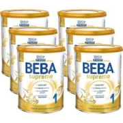 Nestlé 雀巢 BEBA贝巴 Supreme至尊版 1段幼儿奶粉800g*6罐装