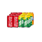 京东特价APP、需抢券：可口可乐组合装 可乐+雪碧+芬达 330ml*(6+4+2)罐
