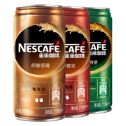 京东特价：雀巢 Nestle  即饮咖啡  罐装  厚醇无糖黑咖啡   香滑+香浓+特浓 210ml*3罐*2件