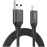 米量（MFPower） 米量MFi认证苹果数据线快充线适用iPhone14/13Pro /12/11 MFi认证  2.4A 不弹窗 1.8米黑色编织