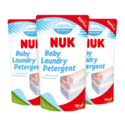 NUK儿童婴儿洗衣液新生儿宝宝专用洗衣物清洗液补充装750ml*3袋进口
