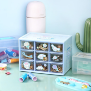 抽拉顺滑！MINISO 名创优品 九宫格收纳盒 大耳狗款（17.1*11.1*12.4cm）