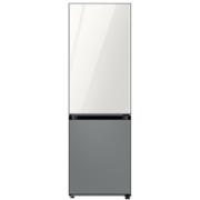 三星（SAMSUNG）BESPOKE缤色铂格 333L双门冰箱 嵌入式 智能变频 全环绕气流 RB33R300459(光晕白+银河灰）