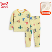 恒温保暖！Miiow 猫人 儿童加绒保暖内衣套装