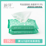 聚划算百亿补贴：棉芽 湿厕纸女性 家庭实惠装 洁厕湿巾私处擦屁股 可冲便携40抽*2包