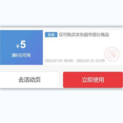 即享好券：京东 领满6-5元 超市品类券