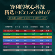 邓家刀V金10铬菜刀家用厨房专用切片刀切菜切肉锋利不锈钢刀具